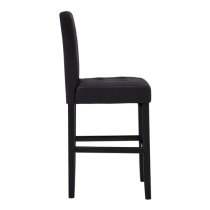 Trento Upholstered Faux Leather Bar Chair In Black