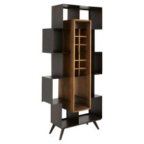 Masoka Wooden Shelving Unit With Black Frame In Natural