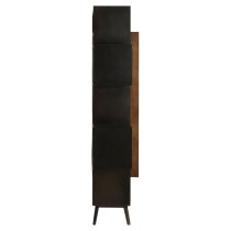 Masoka Wooden Shelving Unit With Black Frame In Natural