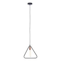 Lavish Iron Triangular Pendant Light In Black