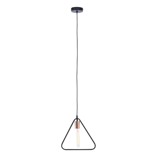 Lavish Iron Triangular Pendant Light In Black