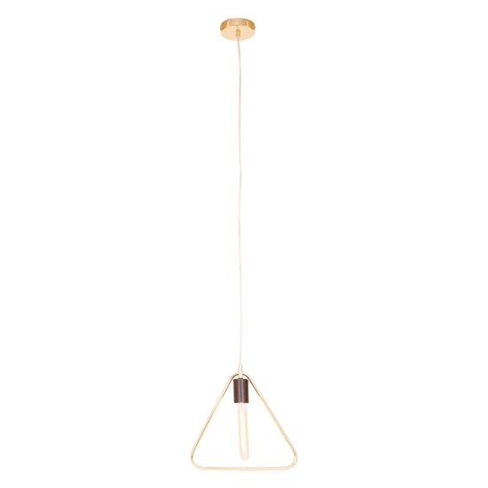 Lavish Iron Triangular Pendant Light In Gold