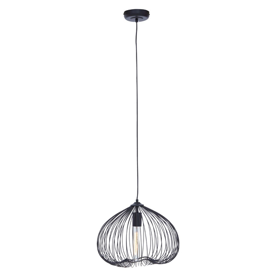 Lavish Iron 1 Pendant Light In Black