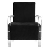 Clarox Upholstered Velvet Accent Chair In Black