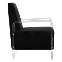 Clarox Upholstered Velvet Accent Chair In Black