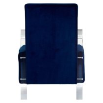 Clarox Upholstered Velvet Accent Chair In Blue