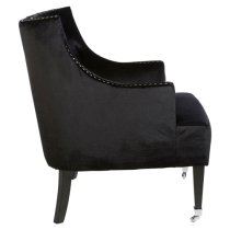 Darligo Upholstered Velvet Armchair In Black