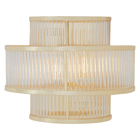 Salas Ribbed Pattern 3 Tier Wall Light In Gold