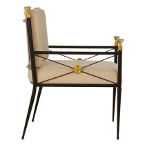 Monora Fabric Accent Chair With Black Metal Frame