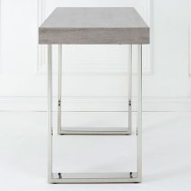 Ulmos Wooden Console Table With U-Shaped Base In Grey