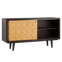 Horna Wooden Sideboard With 2 Doors In Brown And Gold