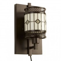 Waldron Diamond Wall Light In Bronze Tone