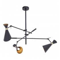 Lenox 3 Pendant Light In Black And Gold