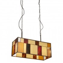 Waldron Rectangular 1 Pendant Light In Bronze Tone