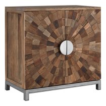 Micos Large Wooden Storage Cabinet With 2 Doors In Natural Elm