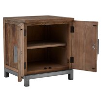 Micos Small Wooden Storage Cabinet With 2 Doors In Natural Elm