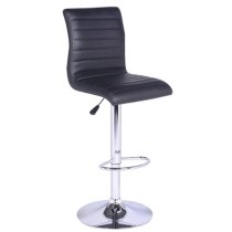 Parini White Gloss Bar Table With 4 Ripple Black Stools