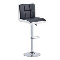 Topaz Glass White Black Bar Table 2 Copez Black White Stools