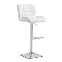 Topaz Glass White Black Bar Table 2 Candid White Stools