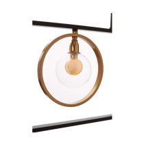 Abita 3 Bulbs Pendant Light In Matte Black And Bronze