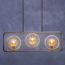 Abita 3 Bulbs Pendant Light In Matte Black And Bronze