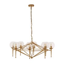 Abita 8 Bulbs Geo Pendant Light In Gold