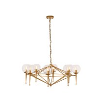 Abita 8 Bulbs Geo Pendant Light In Gold