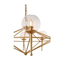 Abita 8 Bulbs Geo Pendant Light In Gold