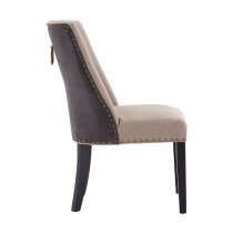 Rodik Beige Fabric Upholstered Dining Chairs In Pair