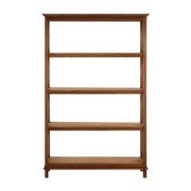 Lovito Wooden 4 Tiers Shelving Unit In Antique Brown