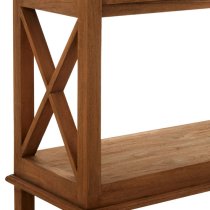 Lovito Wooden 4 Tiers Shelving Unit In Antique Brown