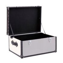 Kensick Wooden Storage Trunk In Black And White