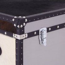 Kensick Wooden Storage Trunk In Black And White