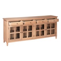 Lyox Wooden 4 Doors 4 Drawers Sideboard In Natural