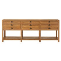 Lyox Wooden 6 Drawers Sideboard In Natural