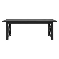 Lyox Rectangular Wooden Dining Table In Black