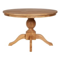 Lyox Round Wooden Weathered Dining Table In Natural