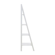 Davoca wooden Shelf 4 Tiers Ladder Shelving Unit In White