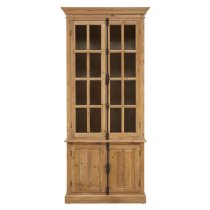 Batano Large Wooden 4 Doors Bookcase In Natural