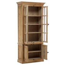 Batano Large Wooden 4 Doors Bookcase In Natural