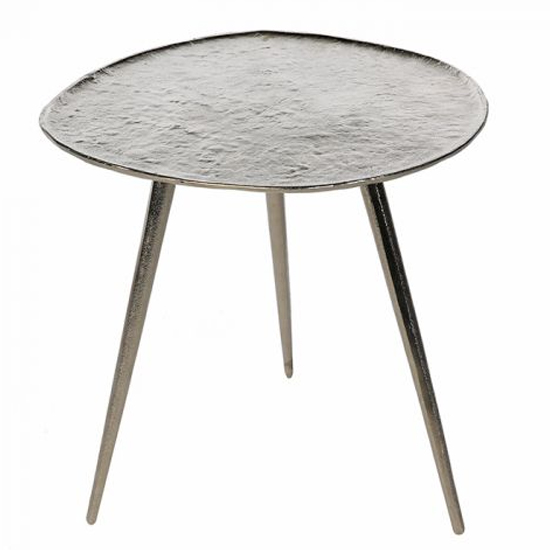 Otis Aluminium Side Table In Antique Silver