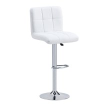 Topaz White High Gloss Bar Table With 4 Coco White Stools