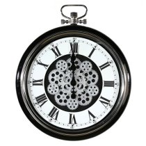 Origin Glass Wall Clock With Black And Silver Metal Frame