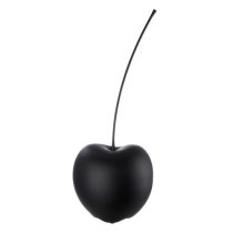 Gaily Medium Ceramic Cherry Sculpture In Matt Black