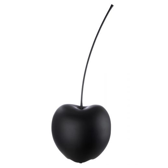 Gaily Large Ceramic Cherry Sculpture In Matt Black