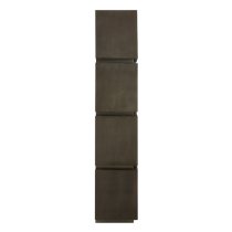 Campond Wooden Shelving Unit In Silver And Dark Grey