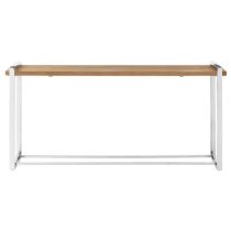 Menta Wooden Console Table In Natural Elm