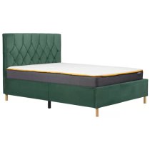 Laxly Fabric Double Bed In Green