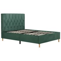 Laxly Fabric Double Bed In Green