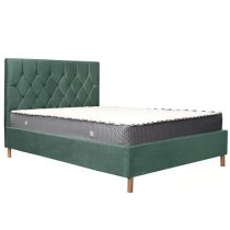 Laxly Fabric Ottoman Small Double Bed In Green